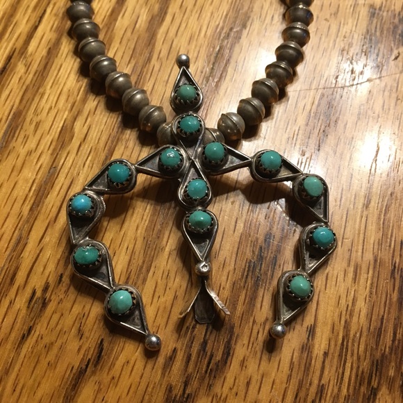 Vintage Jewelry - some kind of silver and turquoise necklace